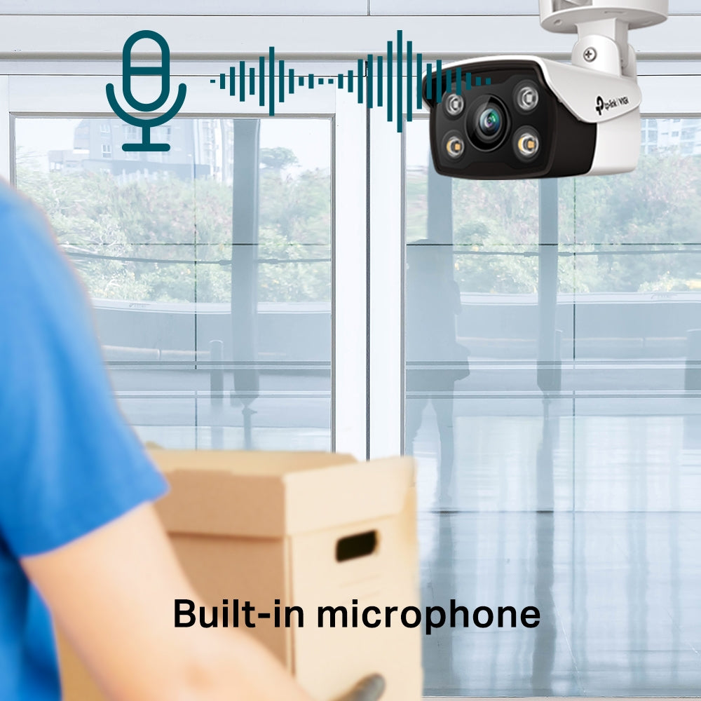 TP-Link VIGI C330 VIGI 3MP HD Outdoor Full-Color Bullet Network Wired CCTV Camera | Built-In Microphone | Smart IR | Waterproof | Smart Detection TP-Link VIGI C330 VIGI 3MP HD Outdoor Full-Color Bullet Network Wired CCTV Camera | Built-In Microphone | Smart IR | Waterproof | Smart Detection